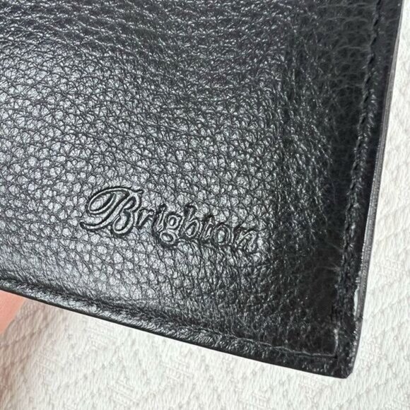 Vintage Brighton Black Crossbody Wallet Card Holder Bag Purse Leather Travel - Picture 7 of 16